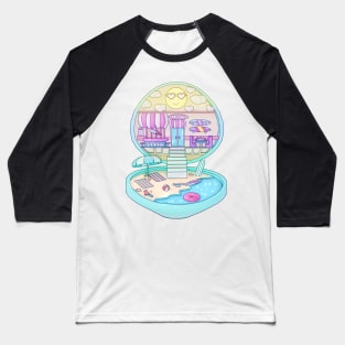 Retro Pocket Beach Diner House Baseball T-Shirt